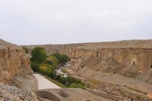 Landscape view of The Yulin Cave in Dunhuang Ggansu China photo