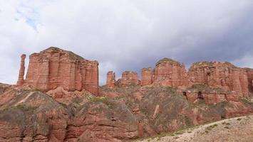 Binggou Danxia Scenic Area in Sunan Zhangye Gansu Province, China. photo