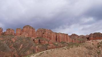 Binggou Danxia Scenic Area in Sunan Zhangye Gansu Province, China. photo