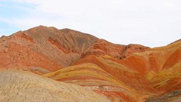 Zhangyei Danxia Landform in Gansu China. photo