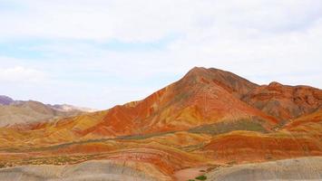 Zhangyei Danxia Landform in Gansu China. photo