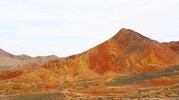 Zhangyei Danxia Landform in Gansu China. photo