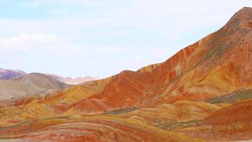 Zhangyei Danxia Landform in Gansu China. photo