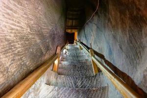 stone rock ladder in Mati Temple in Zhangye Gansu China. photo