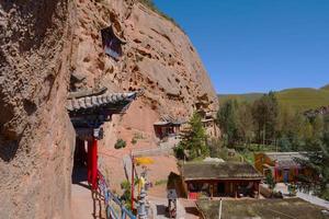 Thousand Buddha Caves in Mati Temple, Zhangye Gansu China. photo