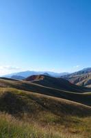 el área escénica de la montaña qilian monte drow en qinghai china. foto