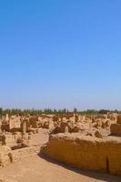 Ruins of Jiaohe Lying in Xinjiang Province China. photo