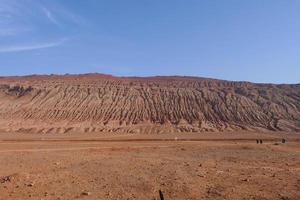 Flaming Mountain in Turpan Xinjiang Province China. photo