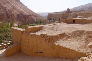 Bezeklik Thousand Buddha Caves in Turpan Xinjiang Province China. photo