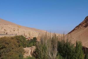 The Bezeklik Thousand Buddha Caves in Turpan Xinjiang Province China. photo