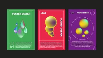 3 gradient mesh poster vector