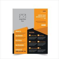 Corporate flyer design template vector