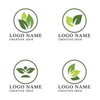 Leaf icon Vector Illustration design Logo template