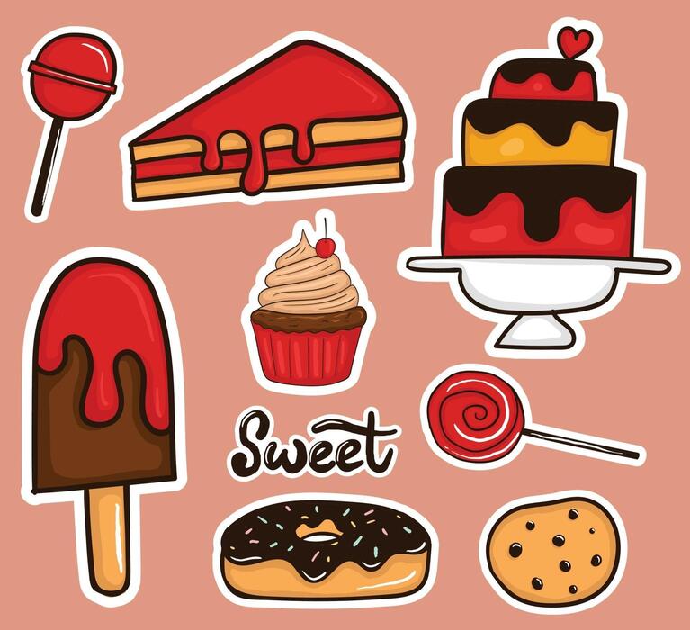 Food Sticker Vector Art, Icons, and Graphics for Free Download