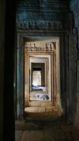 Stone door interior in Bayon Temple, Siem Reap Cambodia