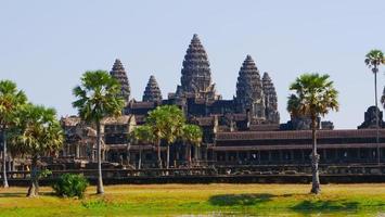 ancient temple complex Angkor Wat in Siem Reap, Cambodia photo