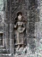 Stone carving at Ta Som temple, Siem Reap Cambodia.