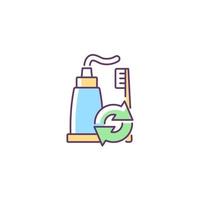 Toothpaste refill RGB color icon vector