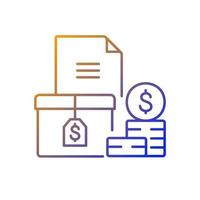 Accounts receivable gradient linear vector icon