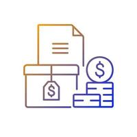 Accounts receivable gradient linear vector icon