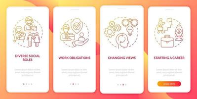 Individual thinking onboarding mobile app page screen vector