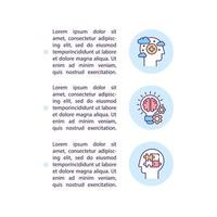 Cognitive adult development concept line icons with text vector