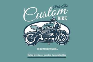 Custom bike silhouette design vector