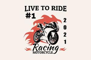 Racing motorcycle silhouette design vector