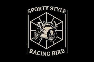 Racing bike silhouette design vector