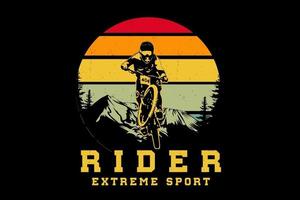 Rider of extreme sport silhouette design vector