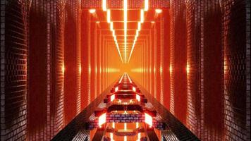 bucle de movimiento de túnel vj de luz naranja video