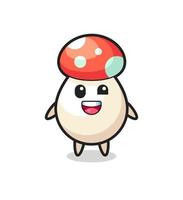 illustration of an mushroom character with awkward poses vector