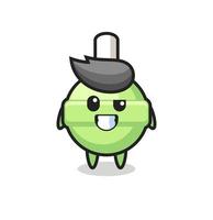 cute lollipop mascot with an optimistic face vector