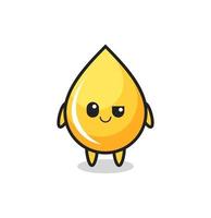 honey drop cartoon with an arrogant expression vector