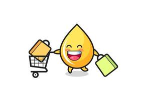 black Friday illustration with cute honey drop mascot vector