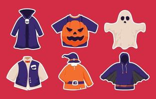 Hallowen Festival Costume Sticker vector