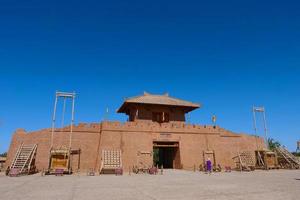 Landscape view of ancient Yangguan pass in Gansu China photo
