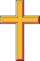 cruz cristiana de oro vector