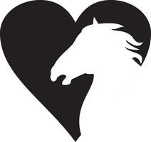 Horse and Heart vector