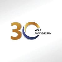 30 Year Anniversary Elegant Vector Template Design Illustration