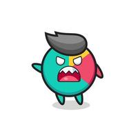 cute chart cartoon in a very angry pose vector
