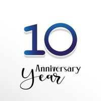 10  Year Anniversary  Vector Template Design Illustration