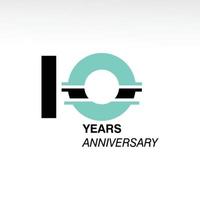 10  Year Anniversary Vector Template Design Illustration