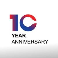 10  Year Anniversary Vector Template Design Illustration