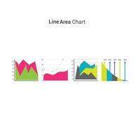 barra de mercado de datos comerciales harts diagramas y gráficos iconos planos vector