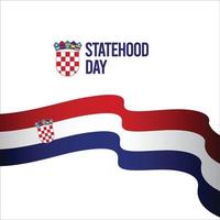feliz día de la independencia de croacia. plantilla, vector