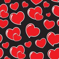 Heart Love Seamless Pattern Background Vector Illustration