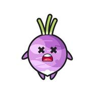 the dead turnip mascot character vector
