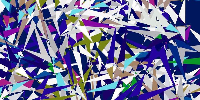 Light multicolor vector background with triangles.