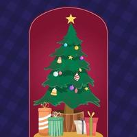 fondo arbol de navidad vector